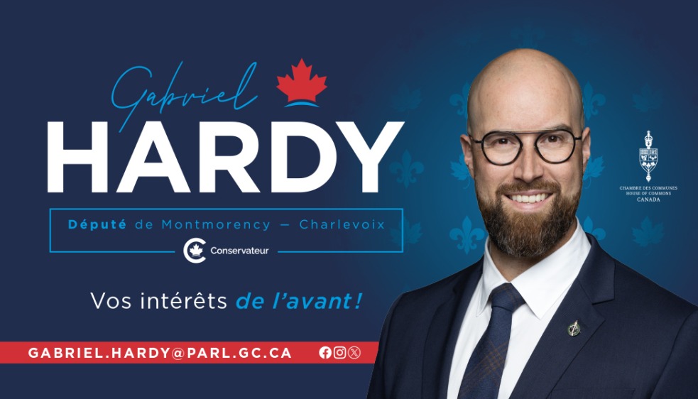 Gabriel Hardy, D&eacute;put&eacute; de Montmorency - Charlevoix 